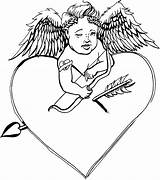 Cupid Coloring Pages Valentines Color Printable Valentine Kidprintables Return Main sketch template