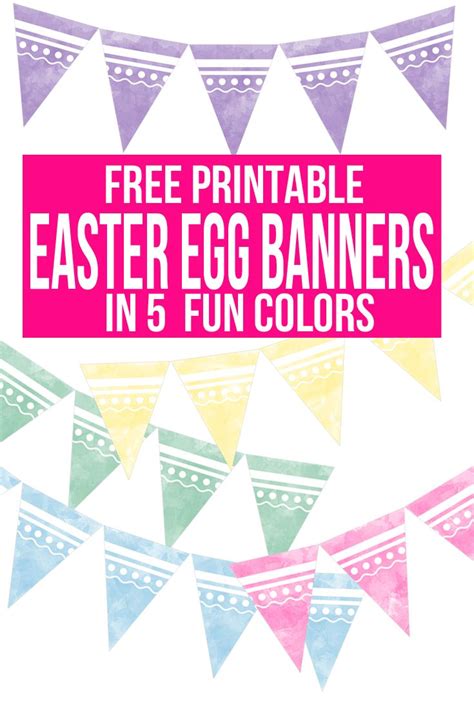 printable easter banner   fun colors easter printables