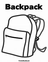 Backpack Coloring Pages Outline Popular sketch template