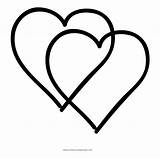 Heart Double Coloring Pages Silhouette Clipart Library sketch template