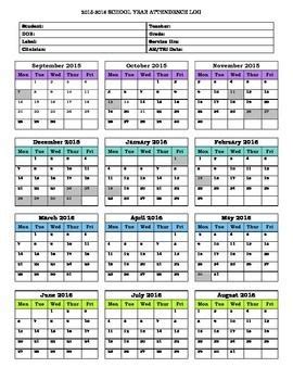 attendance register   excel  calendar printable