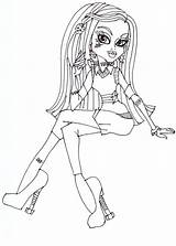 Coloring Frankie Stein Monster High Sheet Pages Print sketch template