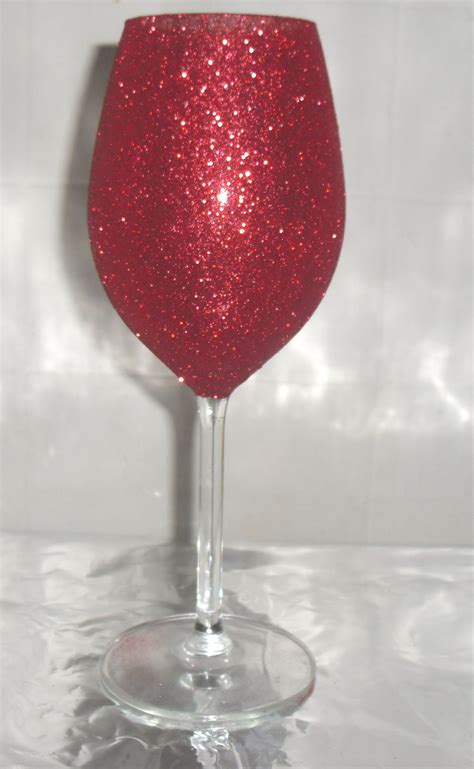 Glitter Top Wine Glass Sazelts Glitter