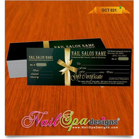 gift certificates  nail spa salon wwwnailspadesignscom  stop