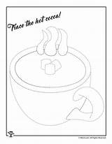 Cocoa Hot Chocolate Worksheets Worksheet Kids Tracing Activity Drawing Woojr sketch template