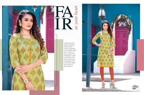 panna  casual wear printed modal silk kurti collection textileexport