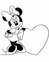 Minnie Mickey Coloring Pages Mouse Valentine Disney Kissing Valentines Cute Printable Para Heart Davemelillo Dibujos Amazing Disneyclips Silhouette Colorear Valentin sketch template