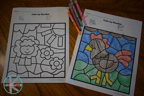 farm color  number kindergarten worksheets  games