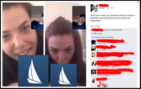 total frat move girl facetimes her ex while blowing a guy ex posts screenshot on facebook