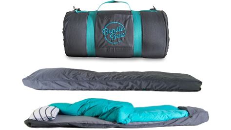 sleeping bag   built  air mattress pillow  sheets