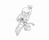 Krillin Coloring Pages Random sketch template