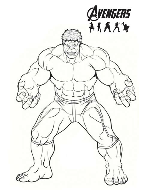 avengers endgame  hulk coloring page bubakidscom