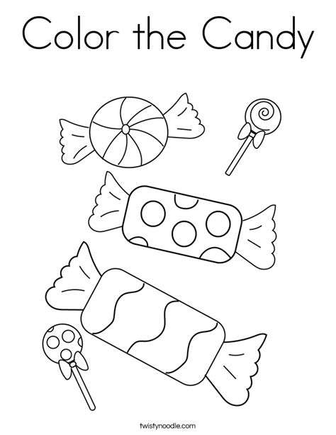 color  candy coloring page twisty noodle