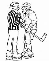 Hockey Coloring Pages Printable Referee Nhl Cartoon Clipart Player Bruins Arguing Kids Colouring Cliparts Boston Yankee Daddy Di Sports Stanley sketch template