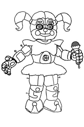 cute fnaf circus baby coloring pages      nights