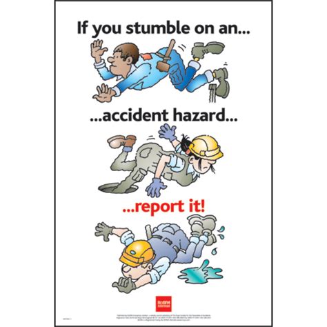rospa safety poster   stumble   accident paper