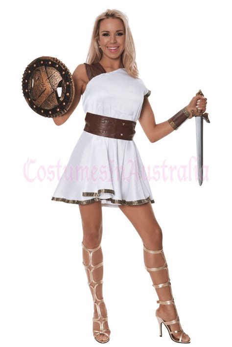 ladies greek gladiator warrior goddess adult roman toga costume