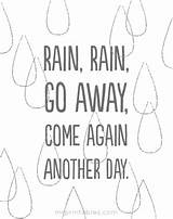 Rain Away Go Printable Coloring Going Quotes Rymes Nursery Pages Quotesgram Rhyming Color Printables Rhymes Rhyme Again Come Another sketch template