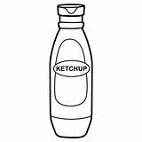 Ketchup Colorear Coloring sketch template