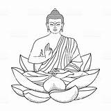 Lotus Bouddha Coloriage Spirituelle sketch template