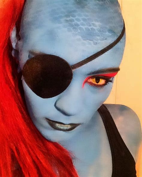 First Make Up For My Undyne Cosplay Cosplay Cool