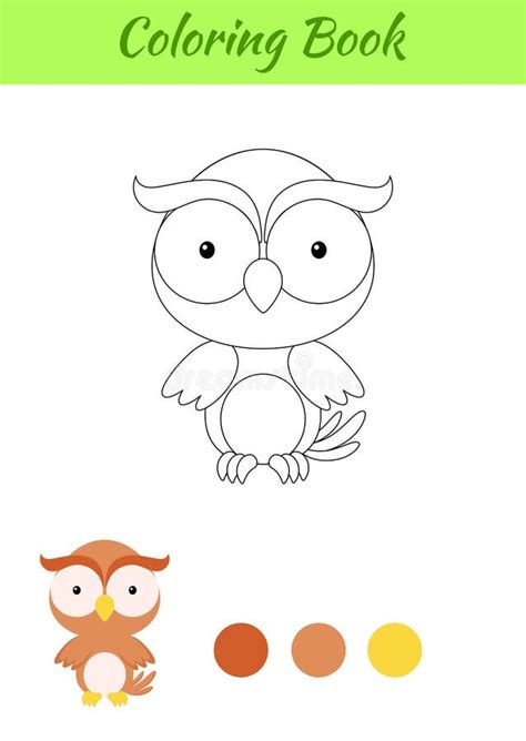 coloring page happy  baby owl printable coloring book  kids