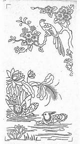 Embroidery Patterns Chinese Lands Foreign Asian Designs Flickr Vintage sketch template