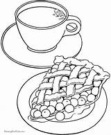 Coloring Pie Apple Pages Food Coffee Printable Easy Clipart Pies Drawing Colouring Adult Kids Tim Sheets Kolorowanki Cherry Para Dibujos sketch template