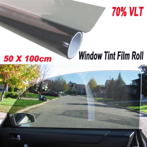 1 Roll 50cm 1m Black Glass Window Tint Shade Film Vlt 70 Auto Car Suv