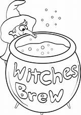 Coloring Witch Pages Printable Witches Brew Kids Halloween Mpmschoolsupplies Click sketch template