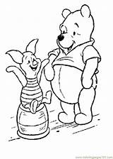 Coloring Winnie Pooh Piglet Pages Printable Popular Cartoons sketch template