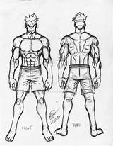 Body Anime Drawing Male Boy Manga Drawings Human Draw Character Sketches Girl Whole Structure Clothes Getdrawings Bodys Kids Easy Step sketch template