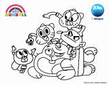 Gumball Coloring Pages Friends Printable Coloringcrew sketch template