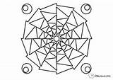 Mandala Caleidoscopio Dibujalia Triangular Circulos Compas sketch template