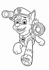 Paw Patrol Chase Coloring Pages Print Color Cartoon Kids sketch template