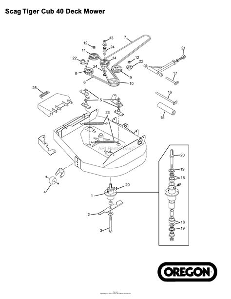 oregon scag parts diagram  scag tiger cub  deck mower