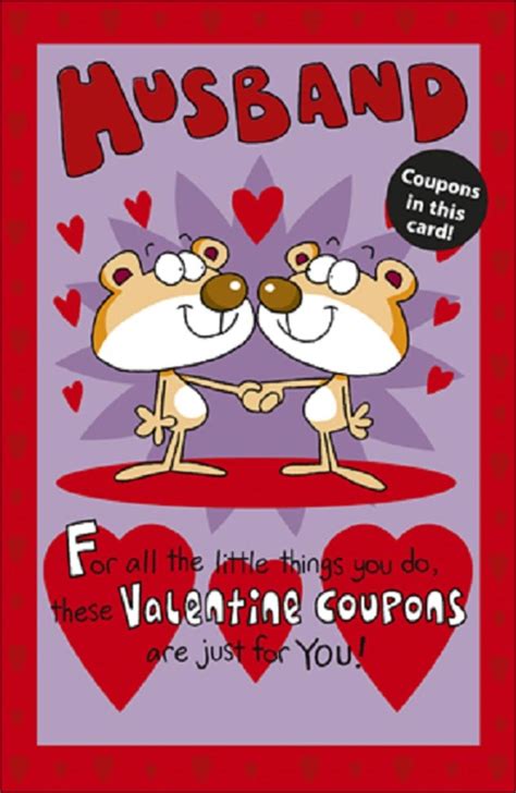 husband valentine s day card with coupons cards love kates