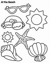 Coloring Pages Beach Summer Disney sketch template