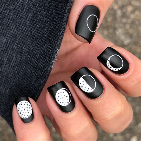 moon nail art trendy  elegant nail designs