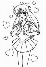 Coloring Sailor Venus Pages Moon Cartoon Cute Getdrawings Colorings Girl Getcolorings Drawing Kids sketch template