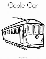 Coloring Car Cable Kereta Train Pages Kabel California Passenger Template Print Color Twistynoodle Built Usa Outline Noodle Favorites Login Add sketch template