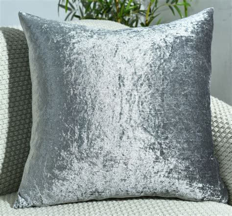 cushion covers plain crushed velvet sofa chair seat pad pack   covers ebay