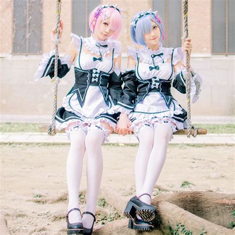rem cosplay costumes maid wear japanese anime re zero kara hajimeru
