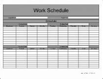 employee monthly schedule template