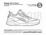 Puma Optic Kicksart sketch template