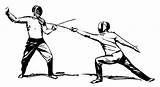 Fencing Scherma Anggar Berdirinya Sword Deixe Comentário sketch template