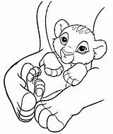 Coloring Simba Lion King Baby Print Pdf sketch template