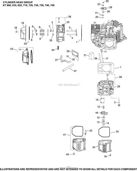 Kohler Kt735 3085 Hop 24 Hp 17 9 Kw Parts Diagram For Cylinder Head 4