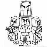 Minecraft Pillager Xcolorings Fan sketch template