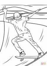 Coloring Skateboard Ramp Pages Printable Skateboarding Drawing Categories sketch template
